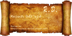 Reisch Dávid névjegykártya